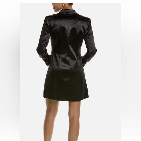 (R1) Aidan Mattox Satin Tuxedo Mini Dress, Size L - Picture 16 of 16